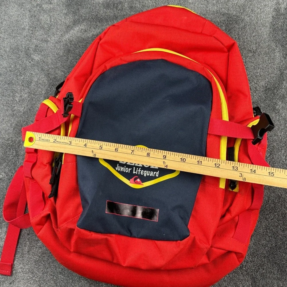 Quiksilver Newport Beach Junior Lifeguard Surf Beach School Backpack Red‎ Yellow